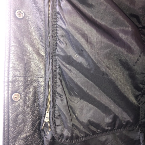 Vintage Wilson’s Leather Black Duster Trench Coat - Picture 4 of 7